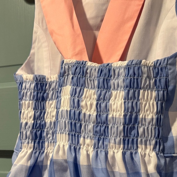 NWT Beaufort Bonnet Blue and Pink Checkered Kids Romper Size 6 - Picture 4 of 9